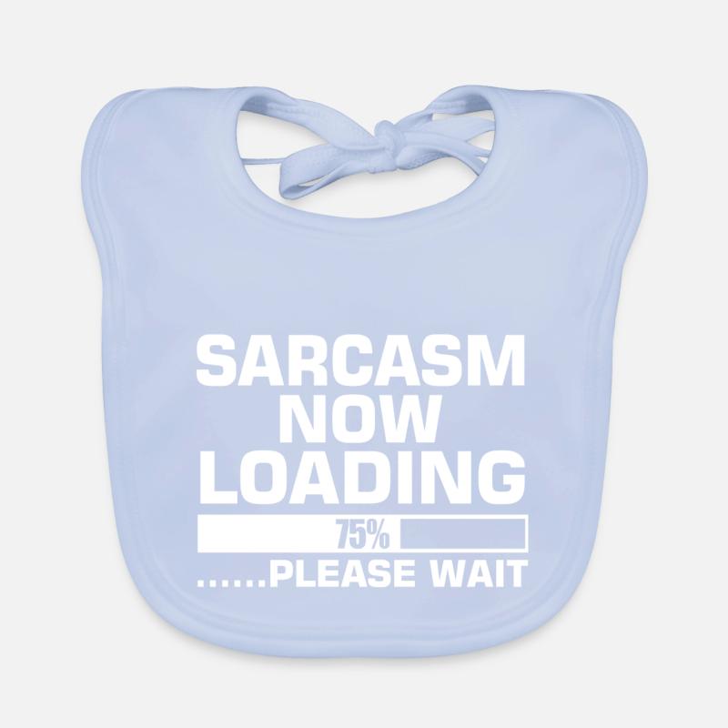 SARCASM NOW LOADING Organic Baby Bibs