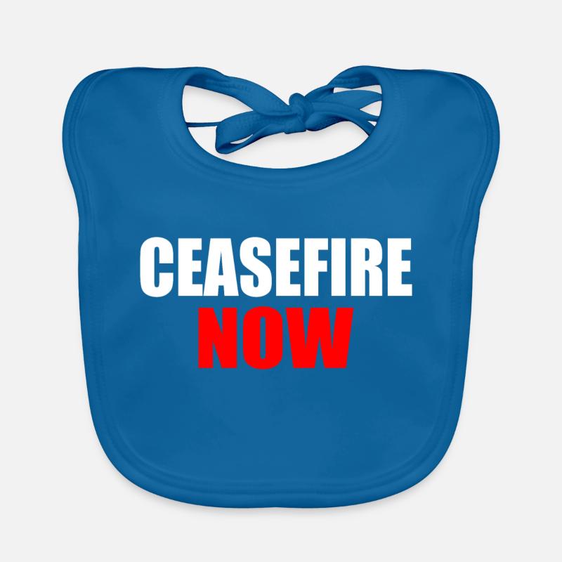 Ceasefire now Baby Bio-Lätzchen