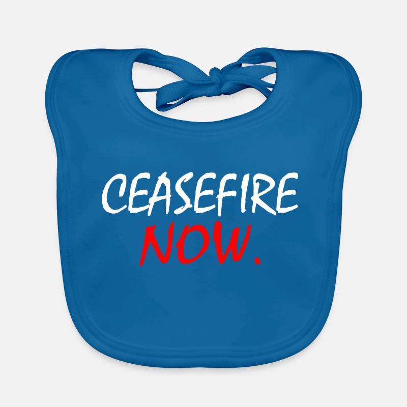 Ceasefire now Baby Bio-Lätzchen