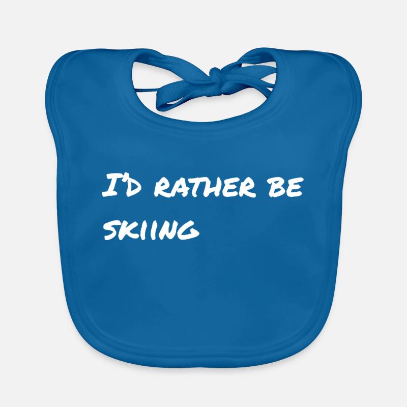 I'd rather be skiing Organic Baby Bibs