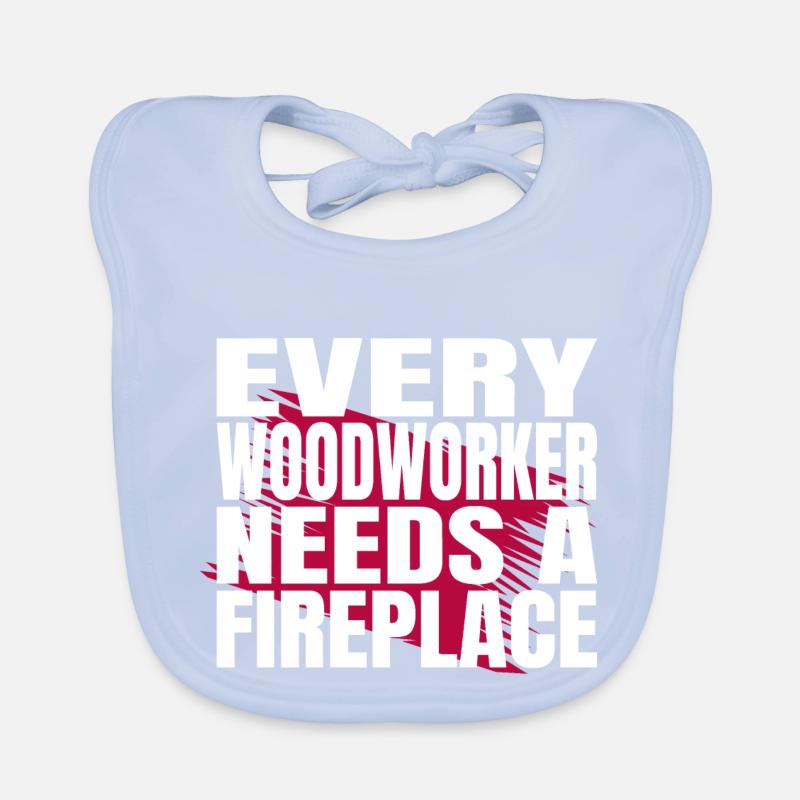 hearbeat awesome forest work plumber joke Organic Baby Bibs