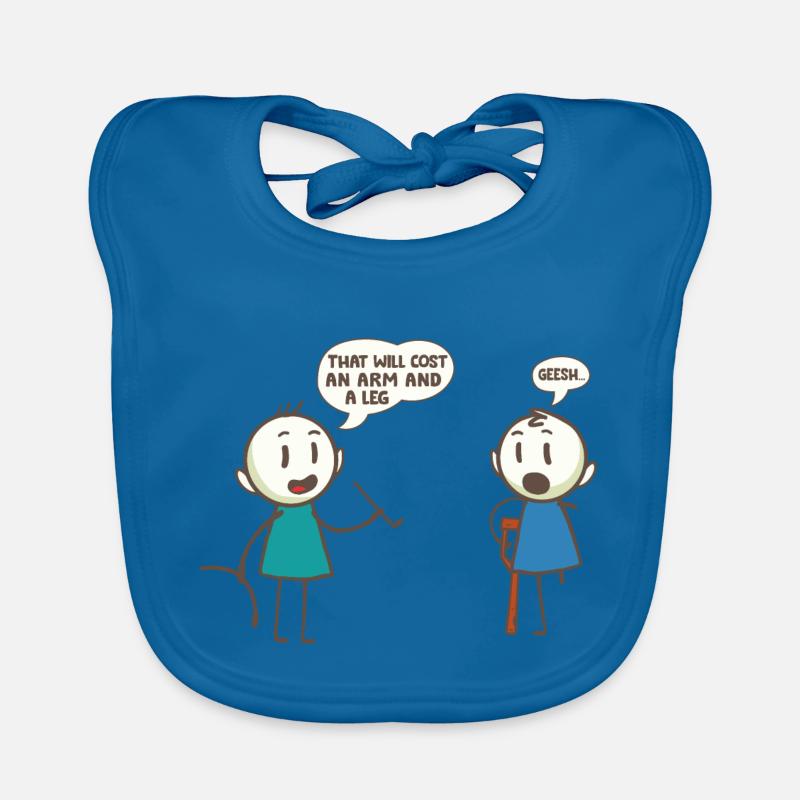 Cela coûtera un bras et une jambe Jeu de mots Bavoir bio Bébé