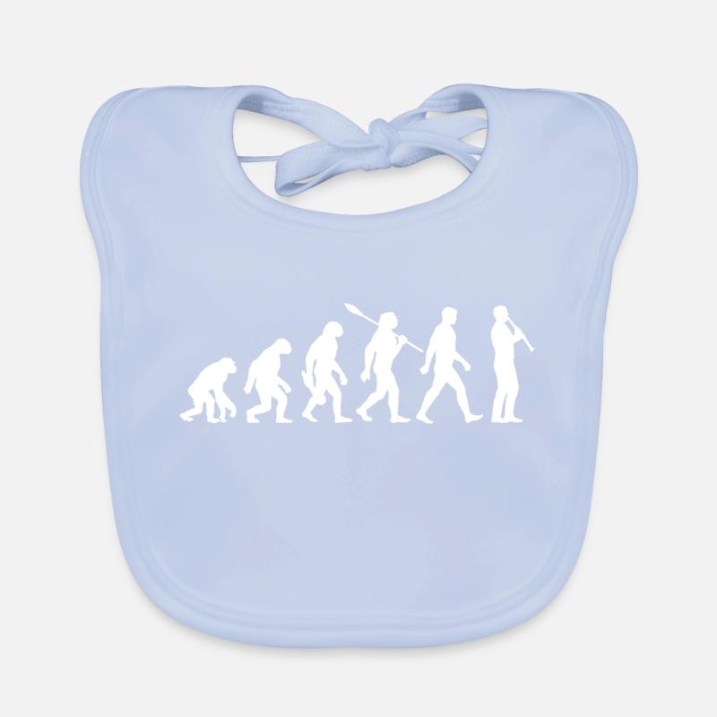 Evolution - Musician - Clarinetist Organic Baby Bibs