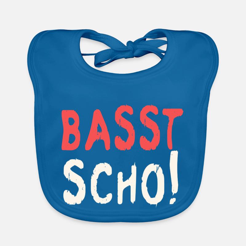 Basst scho rot baige text Baby Bio-Lätzchen