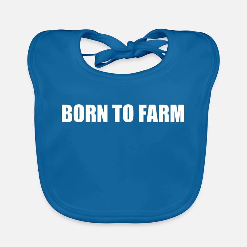 Né pour la ferme – Expression Fermier & Traktor Bavoir bio Bébé