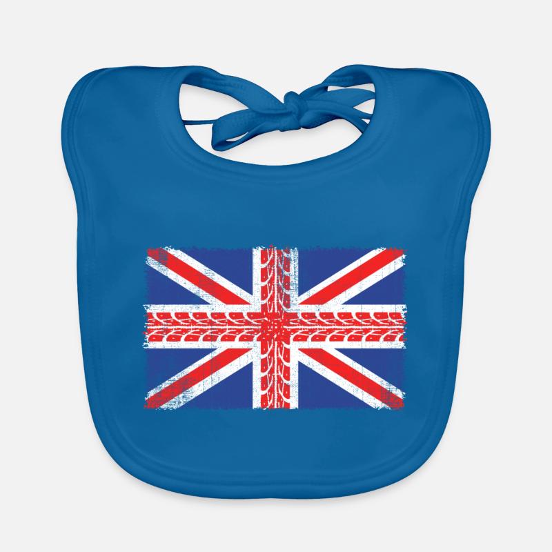 Cadeau de moto de drapeau du R-U Bavoir bio Bébé
