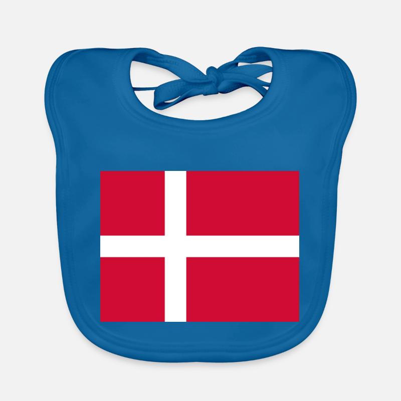 Drapeau du Danemark Bavoir bio Bébé