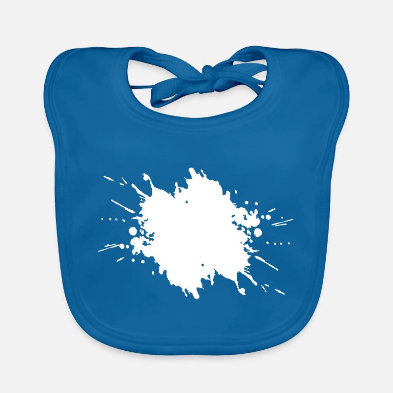 Tache d’éclaboussure 1 couleur Couleur du motif modifiable Bavoir bio Bébé