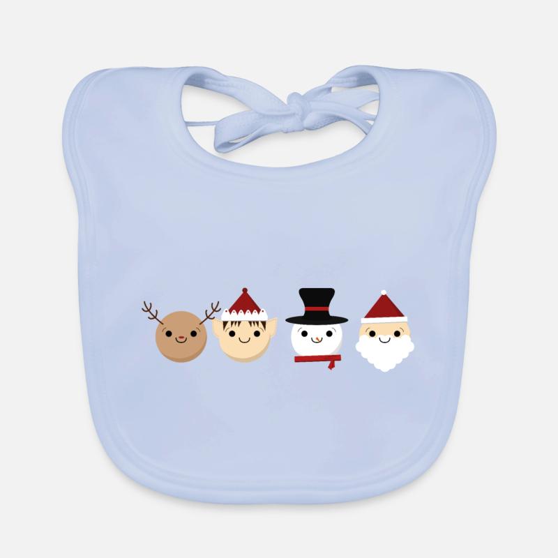 Weihnachts Quartett Baby Bio-Lätzchen
