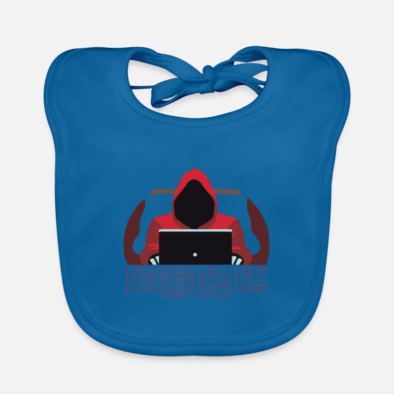 Hacker Binary Code Organic Baby Bibs