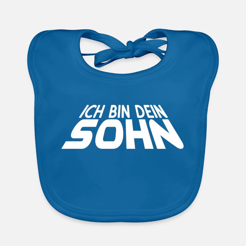 Ich bin dein SOHN 3D (1c) - Baby Bio-Lätzchen - Pfauenblau