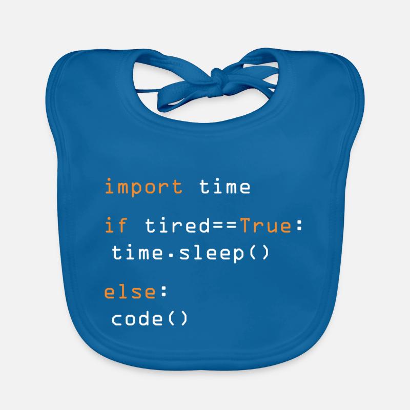 Python Code Import Sleep Tired Loop Organic Baby Bibs