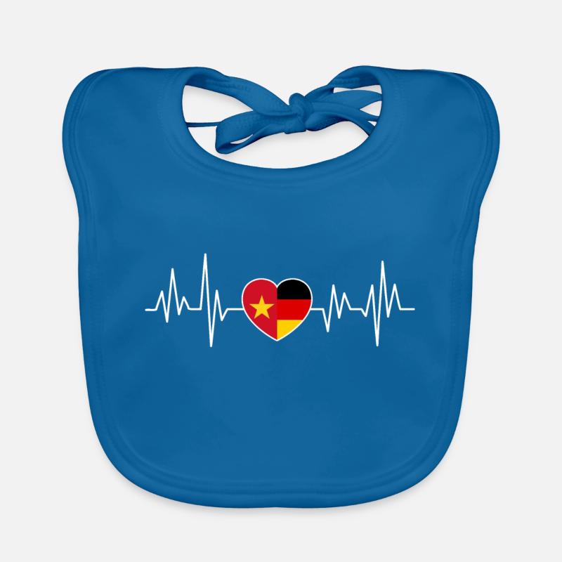 Vietnam Germany flag two countries Organic Baby Bibs