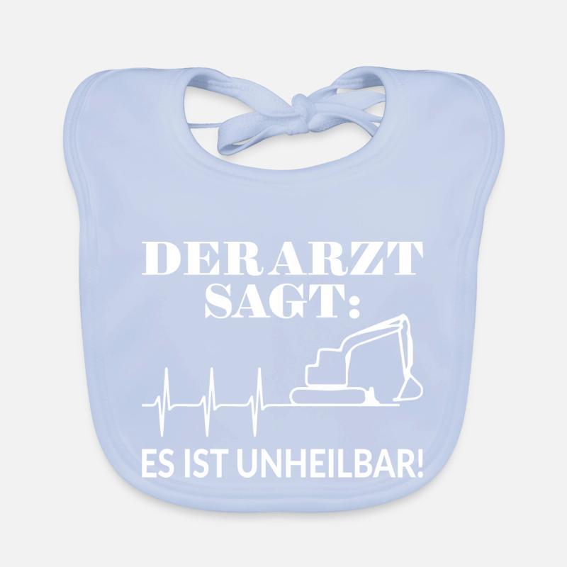 Baggerfahrer Geschenkidee Bagger Spruch Baby Bio-Lätzchen