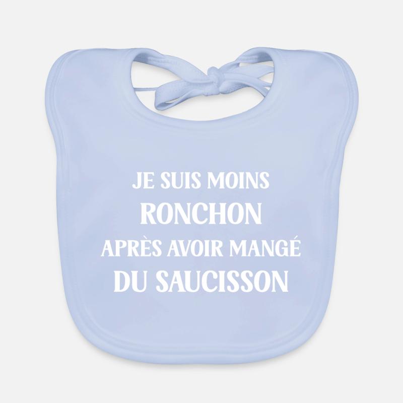 Moins ronchon saucisson Bavoir bio Bébé