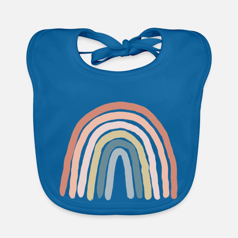 Regenbogen pastell Baby Bio-Lätzchen