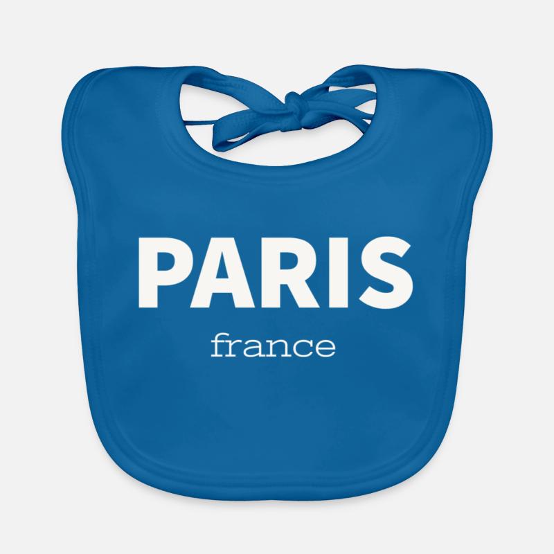 PARIS - Bavoir bio Bébé - bleu paon