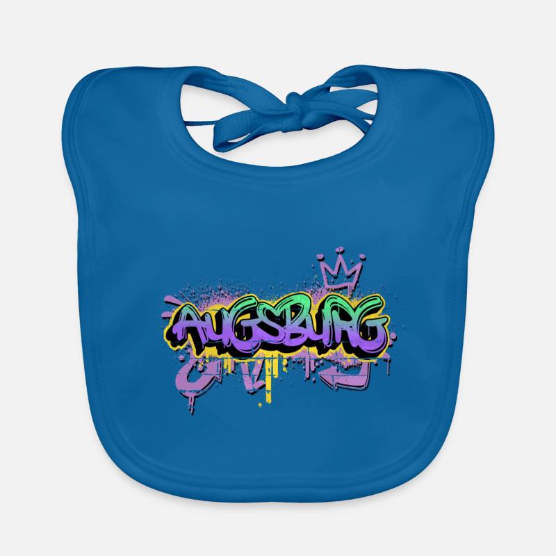 Augsburg Germany City Graffiti Spray Sprayer Organic Baby Bibs