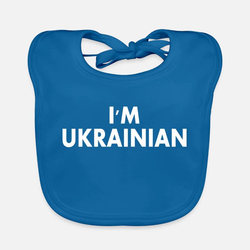 Im ukrainian - Baby Bio-Lätzchen - Pfauenblau