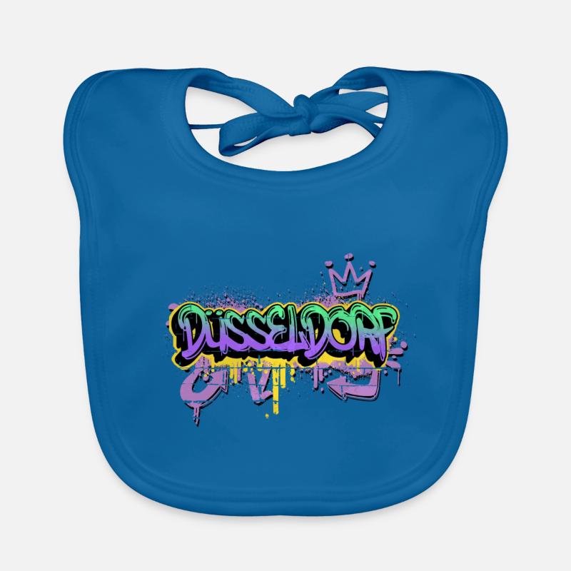 Dusseldorf Germany Graffiti Spray Sprayer Organic Baby Bibs