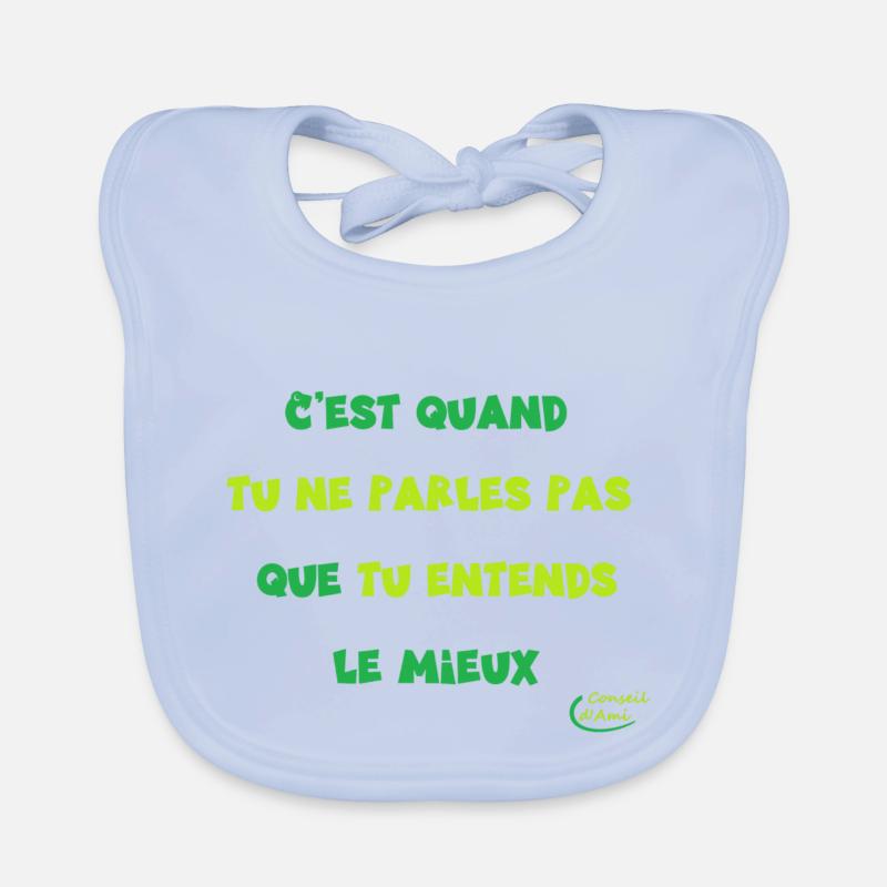 65 - Se taire et écouter Bavoir bio Bébé