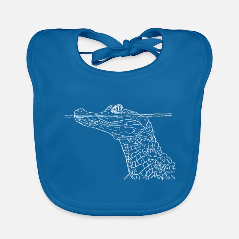 Crocodile Blanc Bavoir bio Bébé