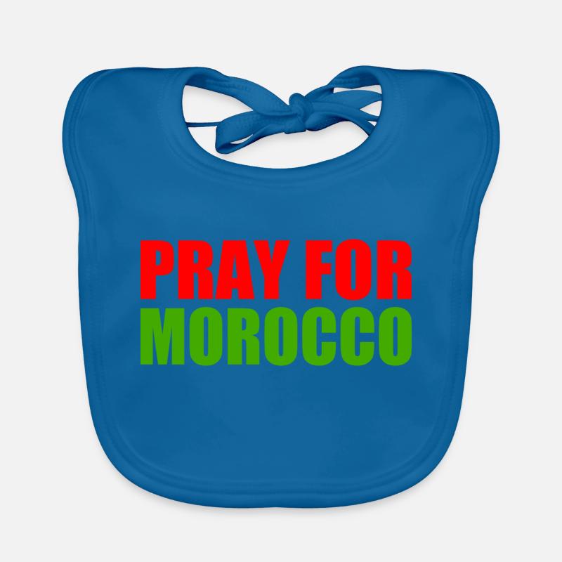 Pray for morocco Bavoir bio Bébé
