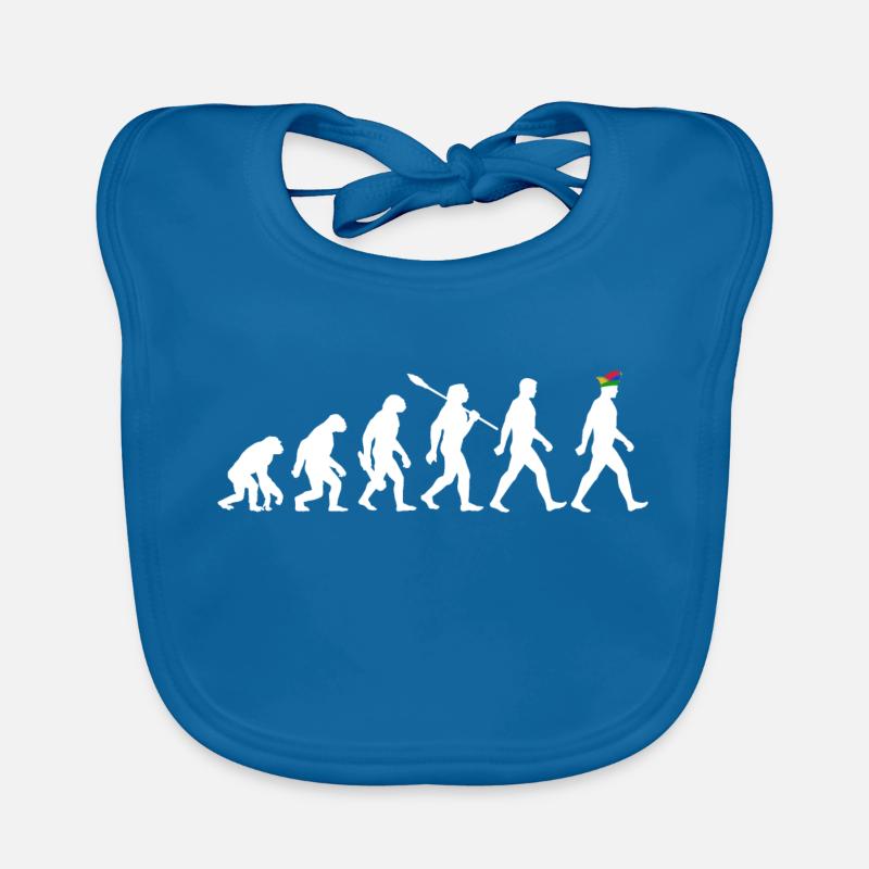 Evolution - Karneval - Narrenkappe - Verkleidung Baby Bio-Lätzchen