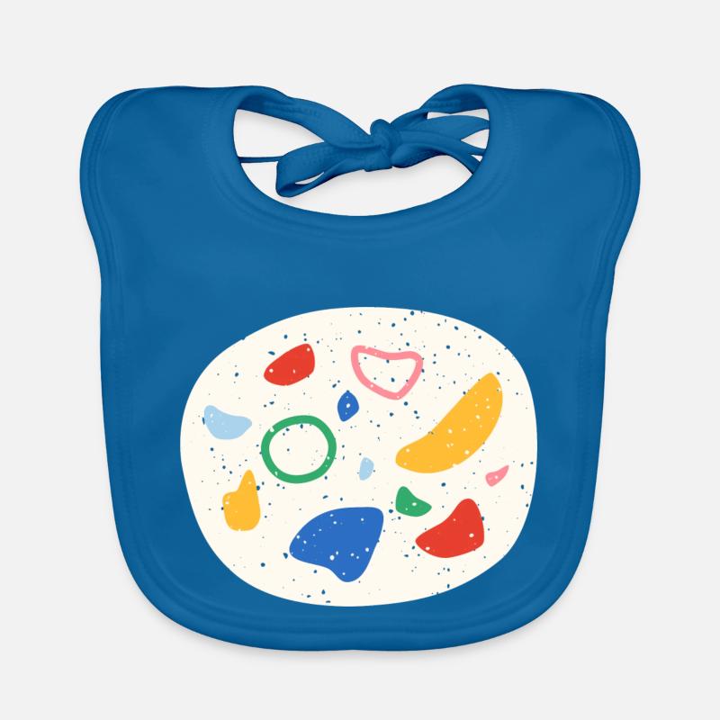 Große Klettergriffe - Baby Bio-Lätzchen - Pfauenblau