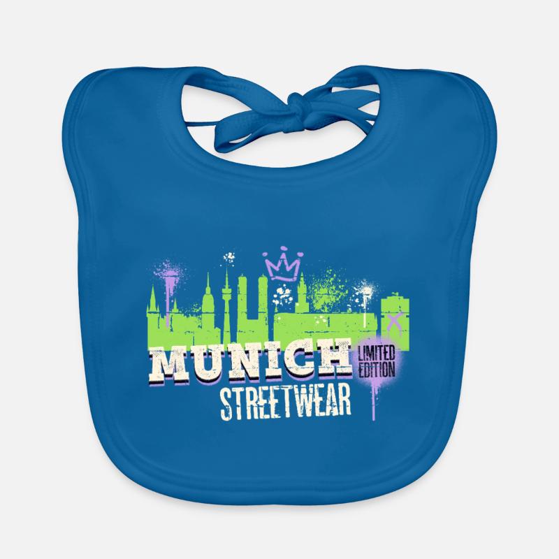 Munich Munich Skyline City Germany Graffiti Organic Baby Bibs