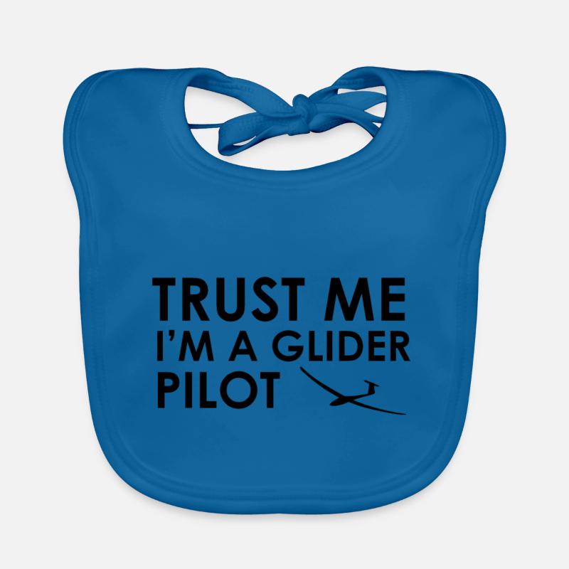 Trust me glider pilot Organic Baby Bibs