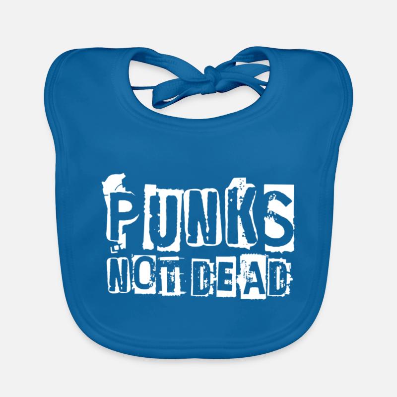 NOT DEAD blanc PUNKS Bavoir bio Bébé