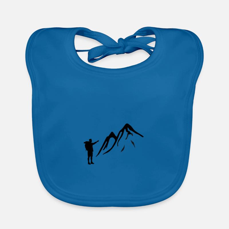 Trekking - Bavoir bio Bébé - bleu paon