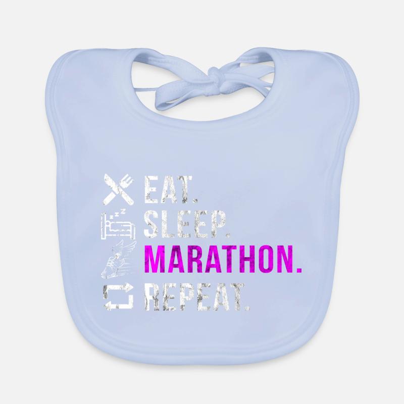 Eat Sleep Marathon Repeat Baby Bio-Lätzchen