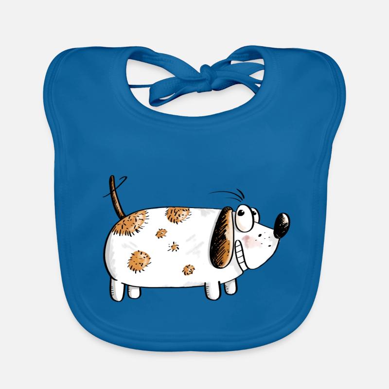 Dicker Lustiger Hund - Hunde Comic Baby Bio-Lätzchen