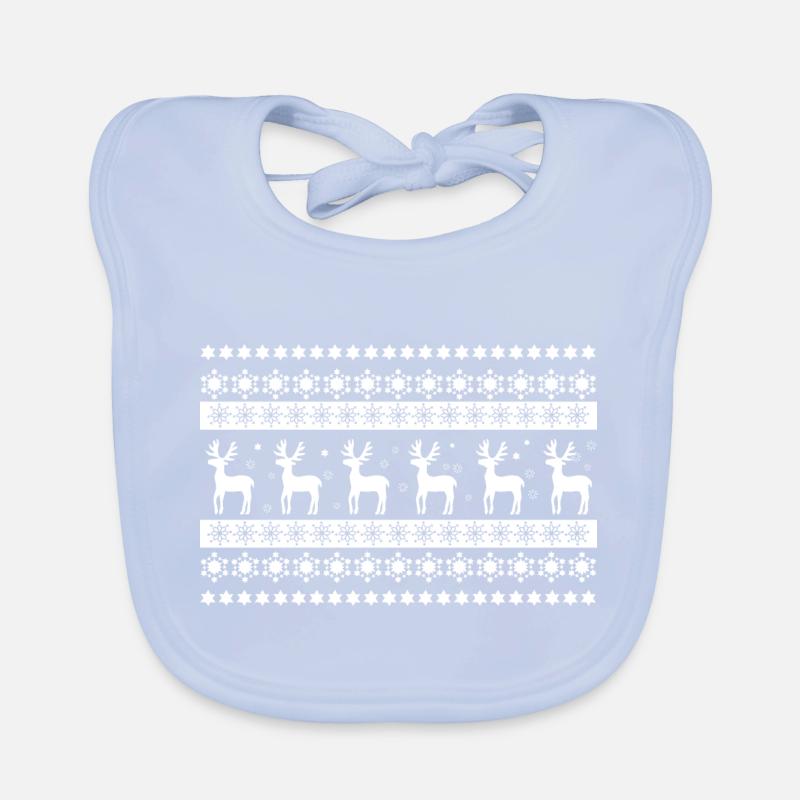 Reindeer pattern Organic Baby Bibs