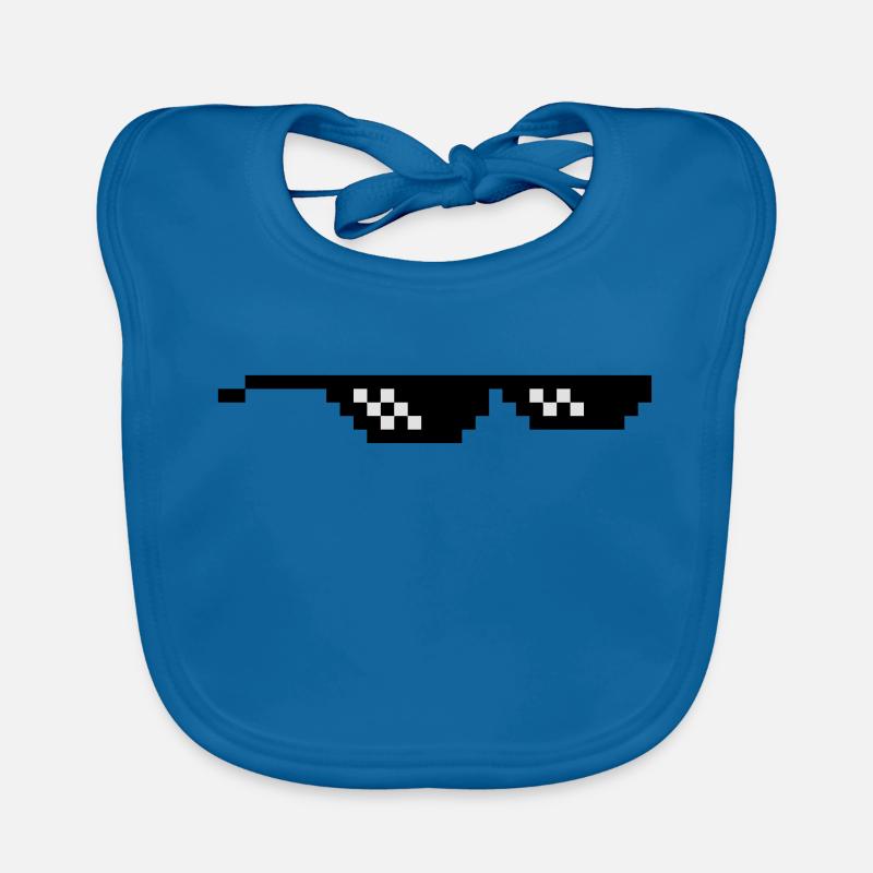 geek brille pixel internet meme spaß Baby Bio-Lätzchen