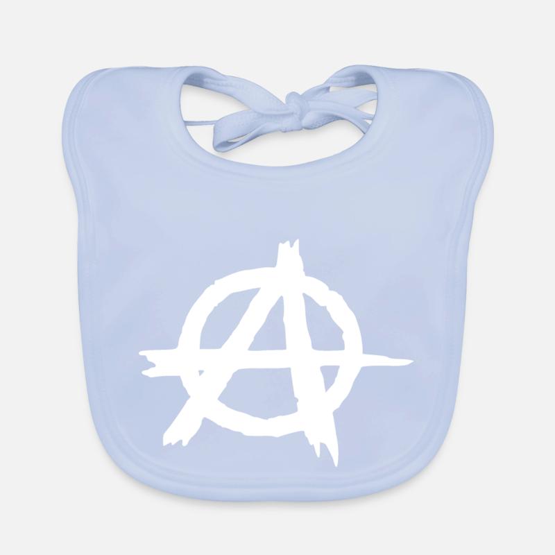 White anarchy Organic Baby Bibs
