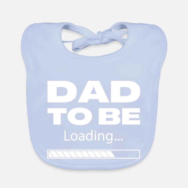 Dad To Be Loading White Organic Baby Bibs