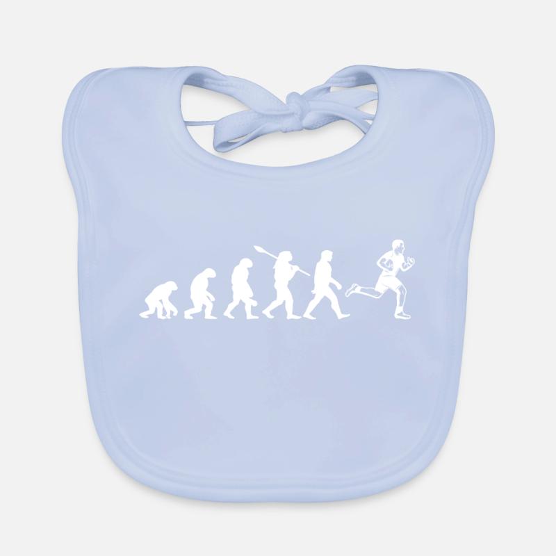Evolution Rugby Spieler Rugby Geschenk Baby Bio-Lätzchen
