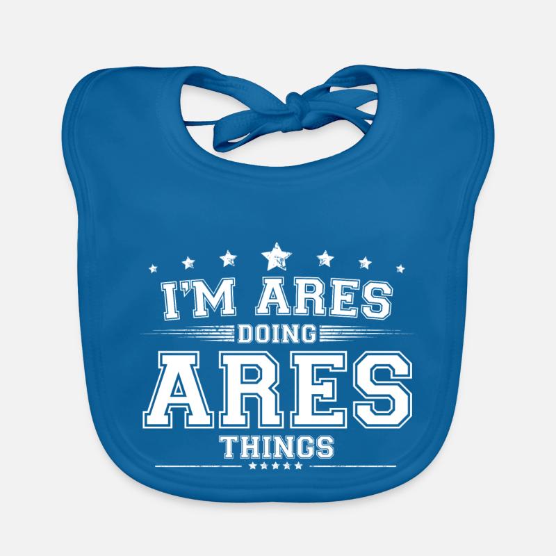 Arès - Bavoir bio Bébé - bleu paon