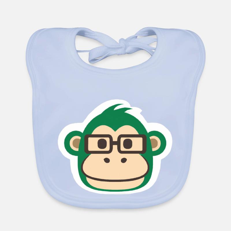 Type d’autocollant de singe Bavoir bio Bébé
