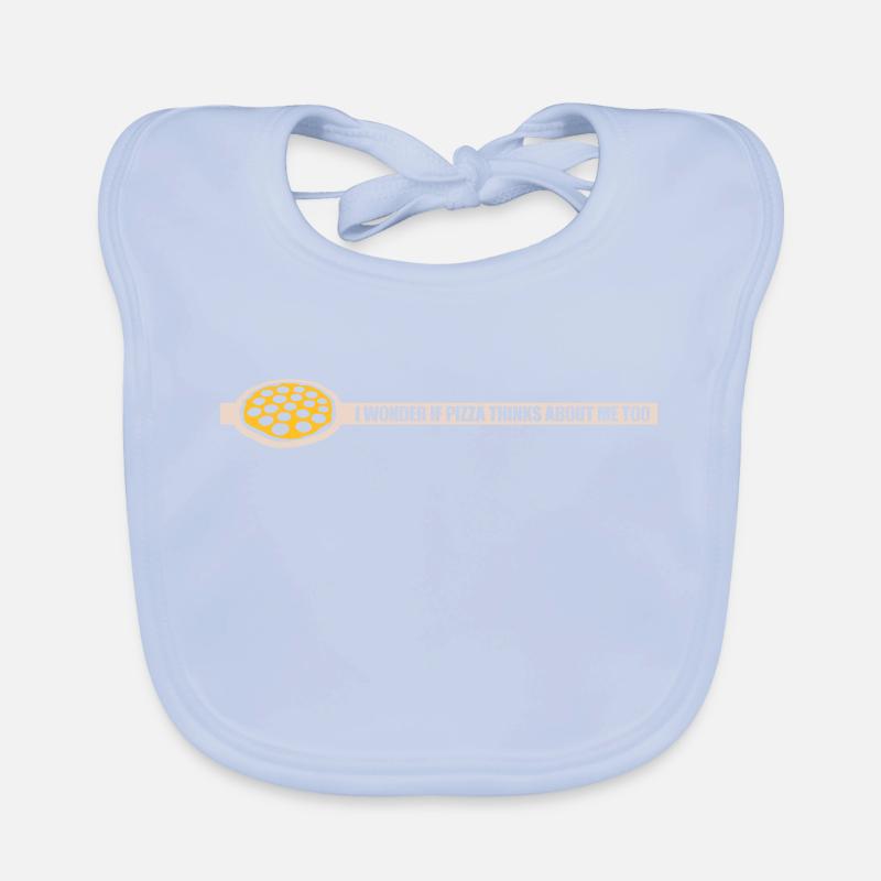 pizza thinks about me Organic Baby Bibs
