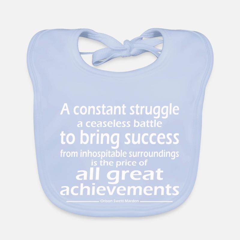 constant struggle a ceaseless battle bring success Organic Baby Bibs