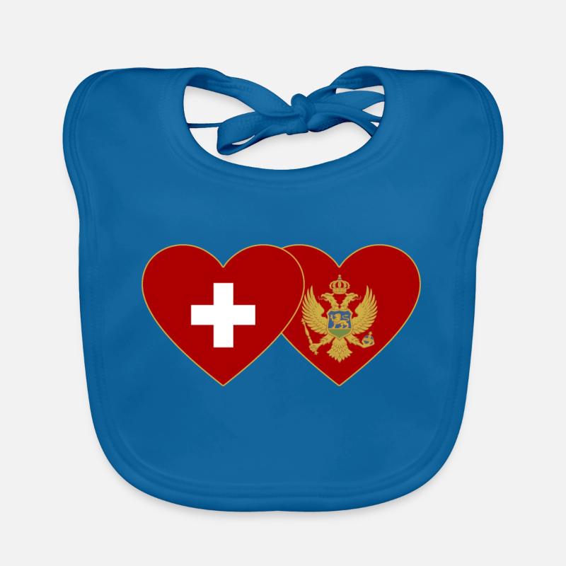 Suisse Drapeau du Monténégro Bavoir bio Bébé