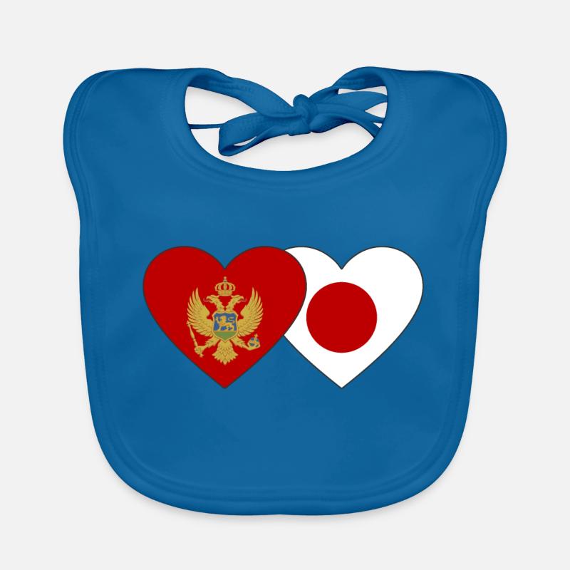Monténégro Drapeau du Japon Bavoir bio Bébé