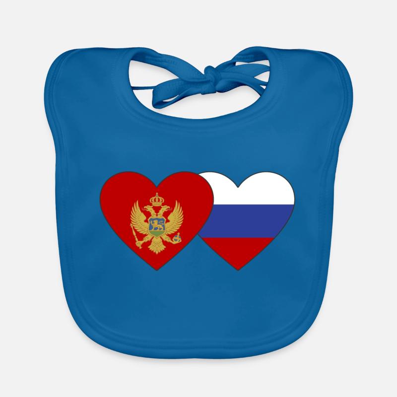 Monténégro Drapeau de la Russie Bavoir bio Bébé