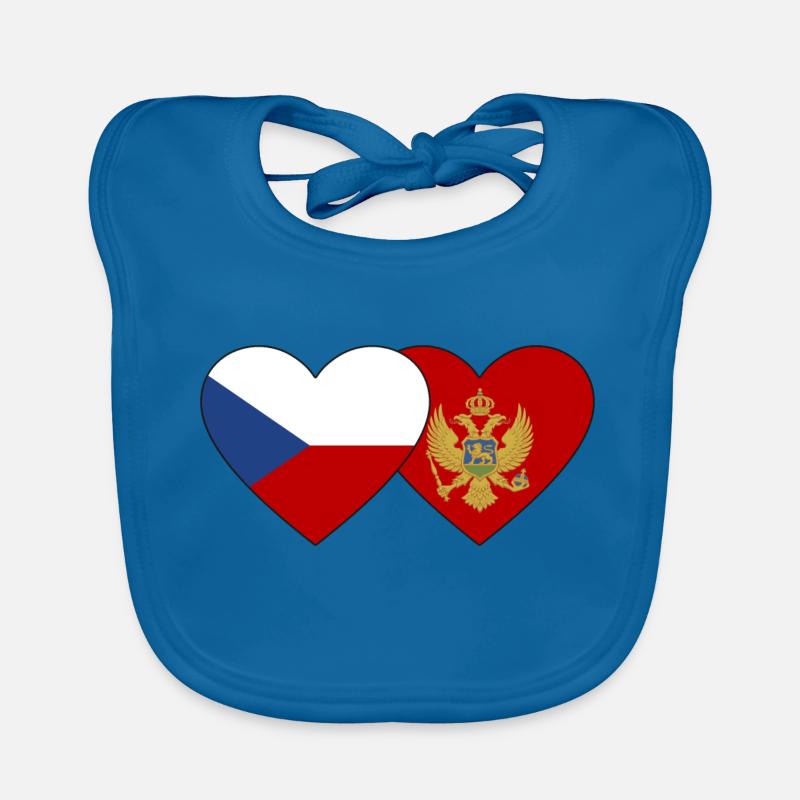 République tchèque Drapeau du Monténégro Bavoir bio Bébé