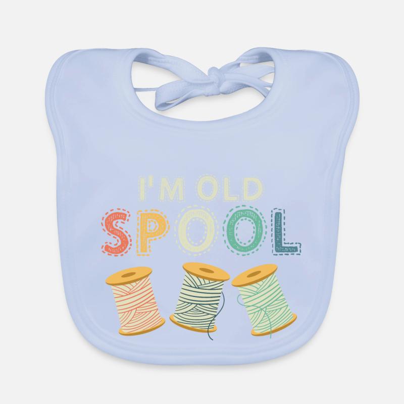 I'm Old Spool Sewing Maschine Crafting Baby Bio-Lätzchen