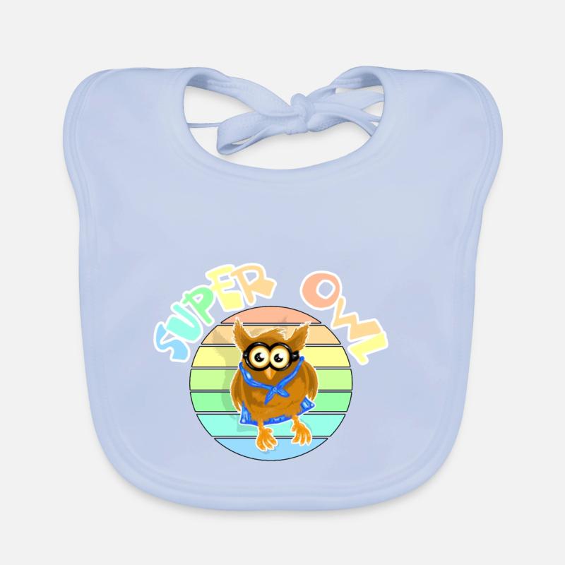 Super Eule Superheld Cartoon Vogel Baby Bio-Lätzchen
